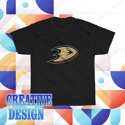 T-Shirt Homme Mighty Ducks Anaheim - Taille S à 5XL - Noir - 100% Coton - Neuf