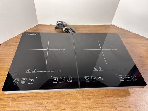 Amzchef YL18-DC08 Doppel-Induktions-Elektrokochfeld mit 2 Brennern - funktioniert