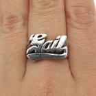 925 Sterling Silver Vintage "Gail" Personalized Signet Ring Size 8.75