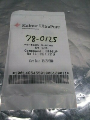 Kalrez AS-568A O-Ring, K#120 Compound 8101UP, 1 X 1-3/16 X 3/32 IN, 453667
