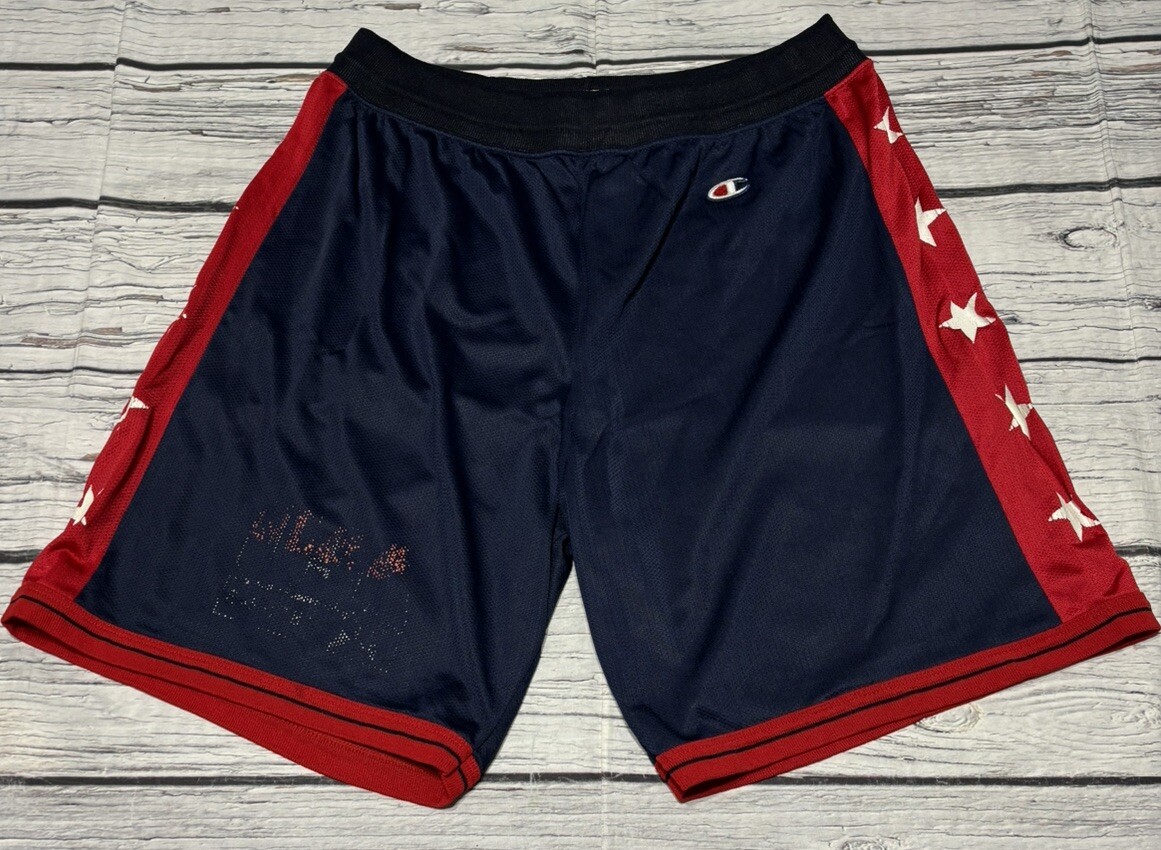 Vintage Champion USA Dream Team Shorts Mens XL Blue Olympic