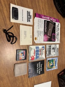 SEGA Game Gear RARE SONIC video game system bundle 100% CIB complete NEEDS RECAP