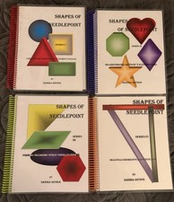 Shapes Of Needlepoint Needlepoint Instruction Series Lot Books 1-4 Sandra Arthur
