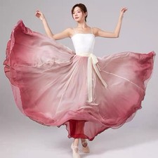 G6 Women's 720  Fairy Lyrical Dance Skirt Swing Ballet Modern Skirts Dance Costu