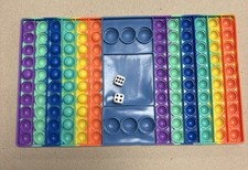 Pop it Fidget Dice Pop It Push it Bubble Sensory Game Rainbow Board Toy NEW