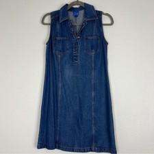 So Blue | Vintage y2k Denim Mini Dress Jean Collared Britney Spears Pockets 2