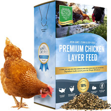 Chicken Layer Feed Pellets, Food for Chickens and Laying Hens, Poultry and Water