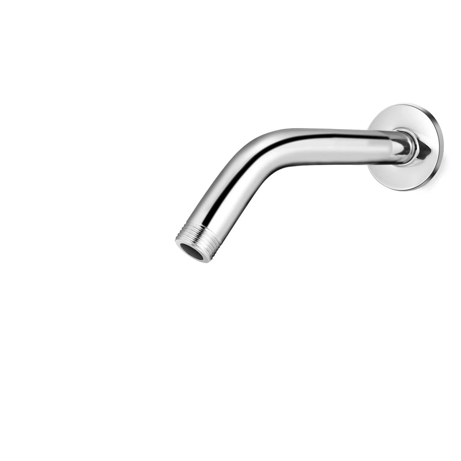 Shower Arm with Flange, 6 Inch Chrome Angle Extension Pipe, Adjustable Wall M... - Picture 1 of 7