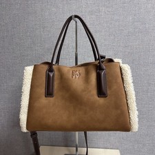 DKNY Josie Tote Bag With Ivory Shearing Trim NWT