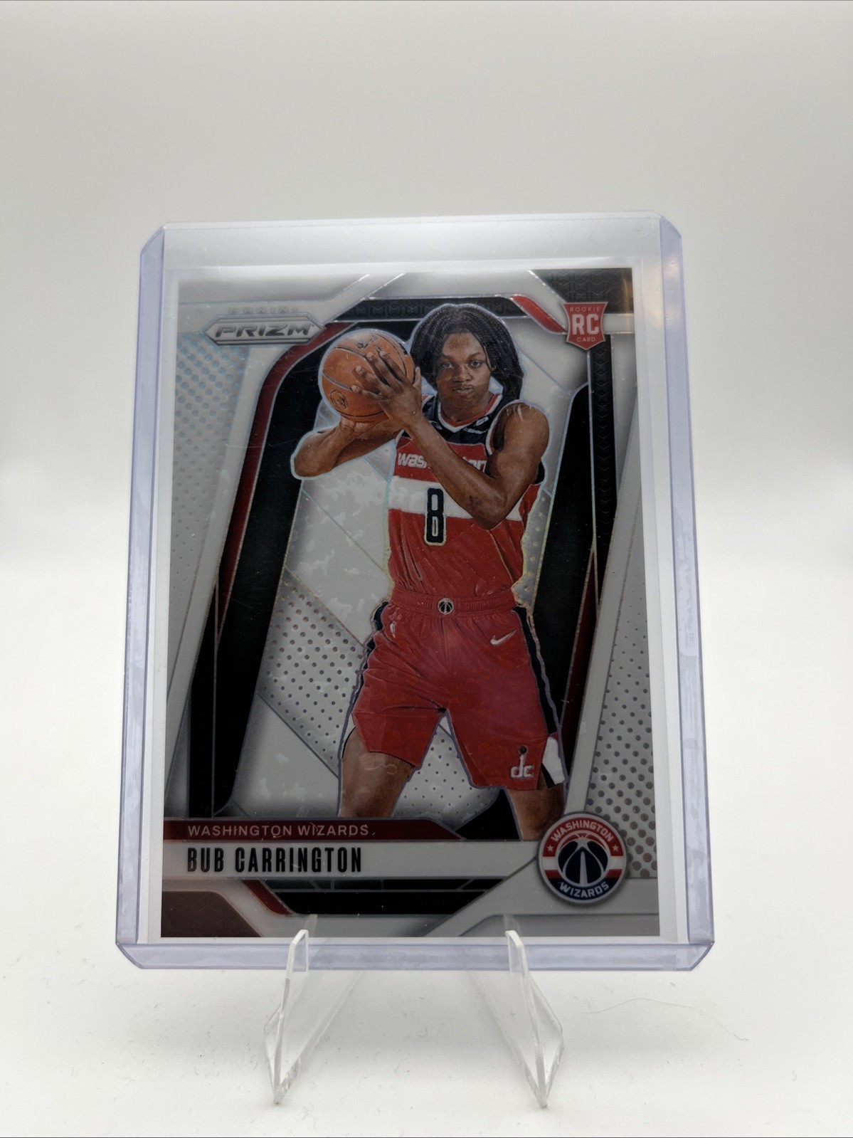 2024-25 Panini Prizm - Bub Carrington #244 White Prizm /175 (RC)