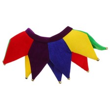 Colorful Clown Collar Reusable Polyester Metal Bells Circus Costume Accessory
