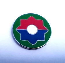 9th INFANTRY DIVISION (7/8" Rd) US ARMY Military Hat Pin P14658