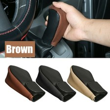 PU Leather Car Gear Shift Knob Cover Protector Handbrake Non Slip Wrap Universal