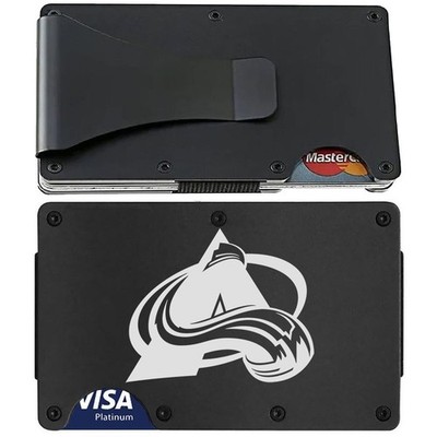 Colorado Avalanche Guardian Angel GoldBlack Carbon Fiber RFID Blocking Wallet D7