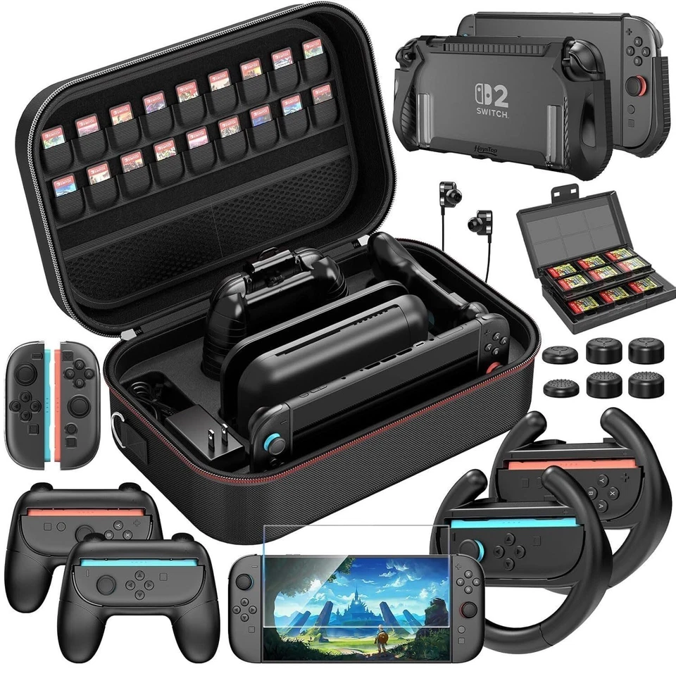 For Nintendo Switch 2 Accessories Bundle w/ Switch 2 Protective Cover Bag Case Y - Image 3 of 4