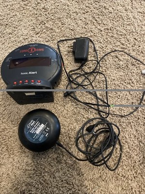 Sonic Alert Sonic Bomb Alarm Clock with Super Shaker Bed Vibrator SBB500ss