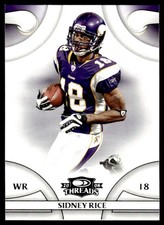 2008 DONRUSS THREADS FOOTBALL CARD SIDNEY RICE #74 MINNESOTA VIKINGS 7654