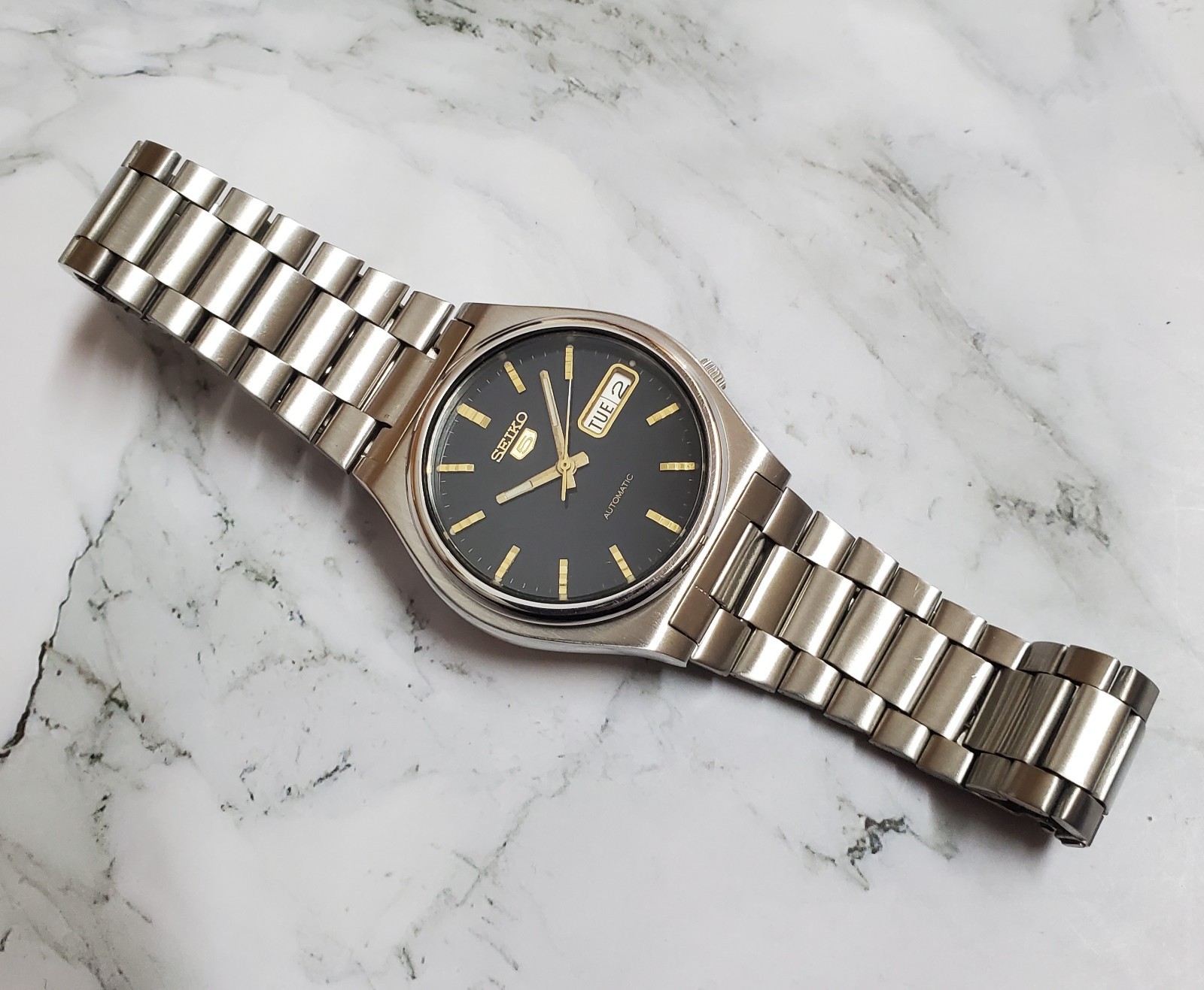 Dial SKXN81 Vintage SS Retro Sunburst Seiko OEM Black Rare JDM Smooth Automatic - VintageWatches.PK Dial SKXN81 Vintage SS Retro Sunburst Seiko OEM Black Rare JDM Smooth Automatic - vintagewatches.pk