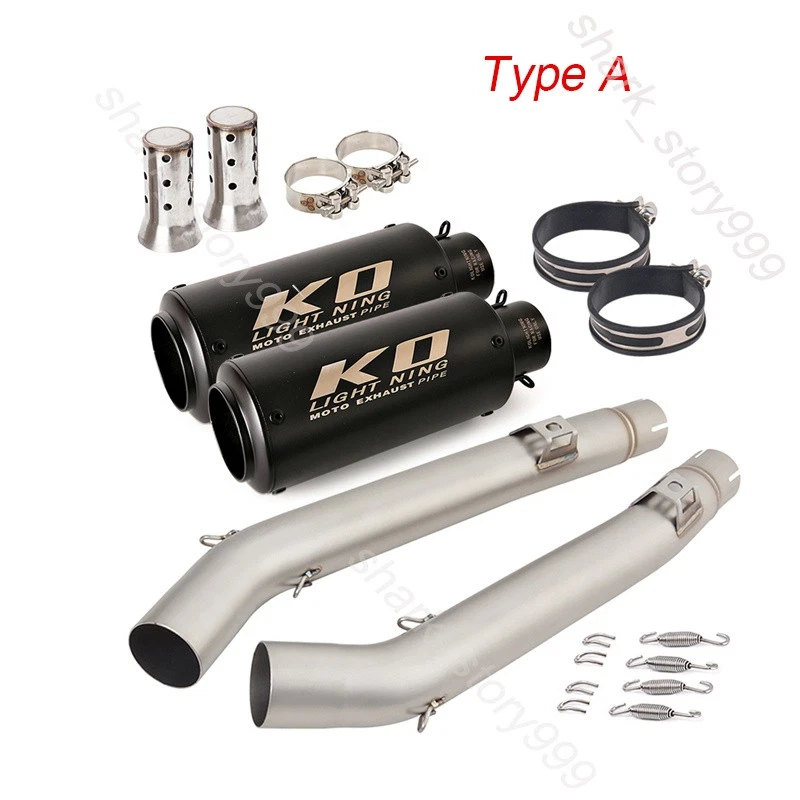 Tubo medio de escape puntas silenciador deslizables para Suzuki Vstrom 1000 DL1000 2002-2013 Foto 3 de 4