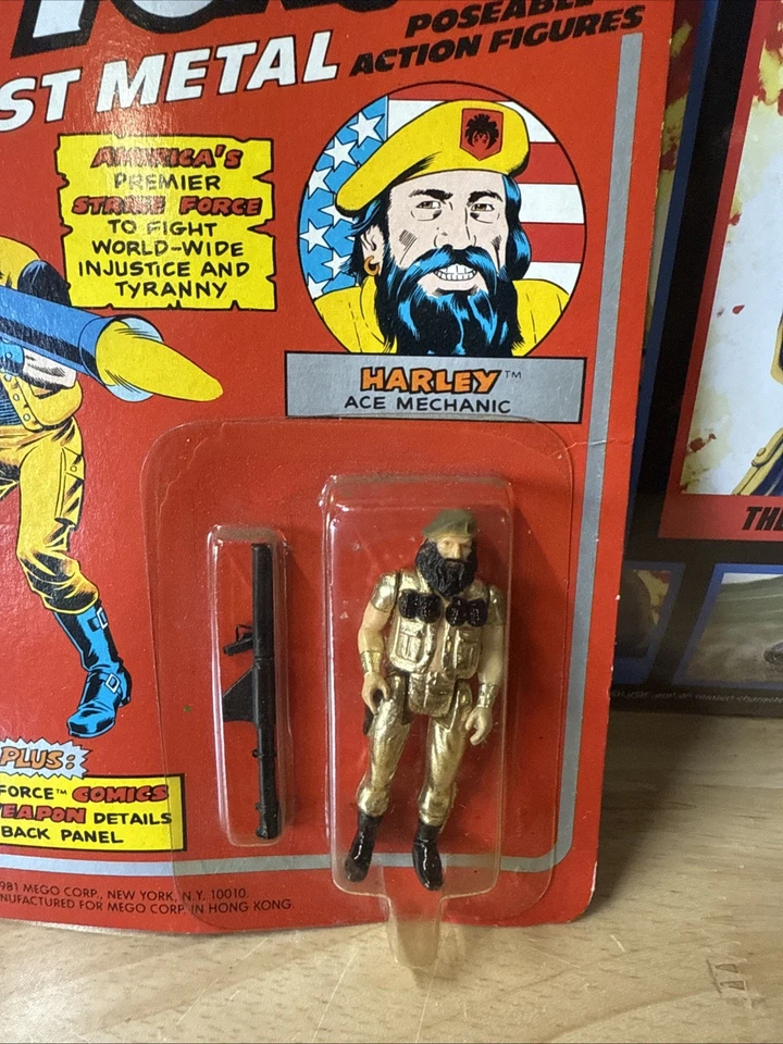 Vintage 1981 Mego Eagle Force R.I.O.T. Harley Diecast Military Figure MOC GI JOE - Image 2 of 3