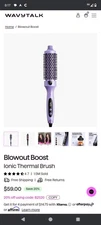 Wavytalk Ionic Thermal Heated Round Brush 1.5 Inch Curls And Volumizing Purple