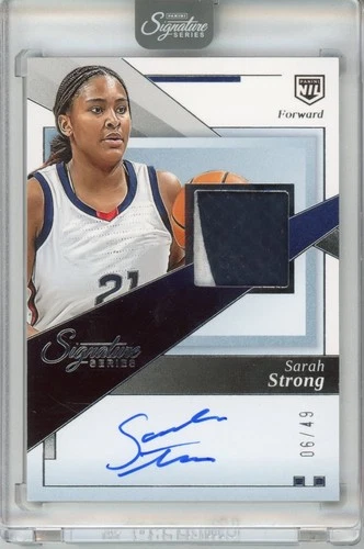 SARAH STRONG RC 2025-26 PANINI SIGNATURE SERIES ROOKIE PATCH AUTO #6/49 UCONN