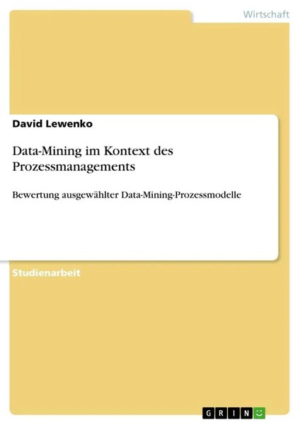 David Lewenko | Data-Mining Im Kontext Des Prozessmanagements | Taschenbuch-image