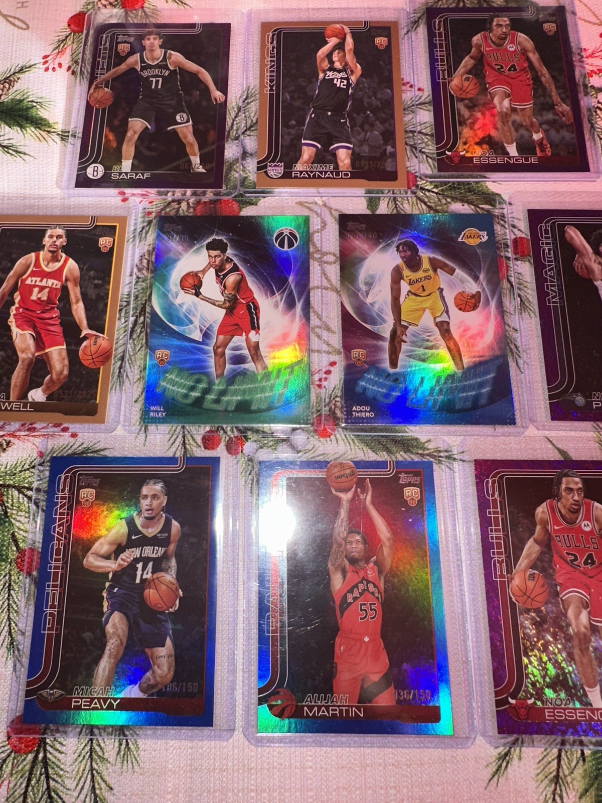 10 Cards NUMBERED ASSORTED LOT OF 2025-26 TOPPS NBA FLAGSHIP BASKETBALL RC