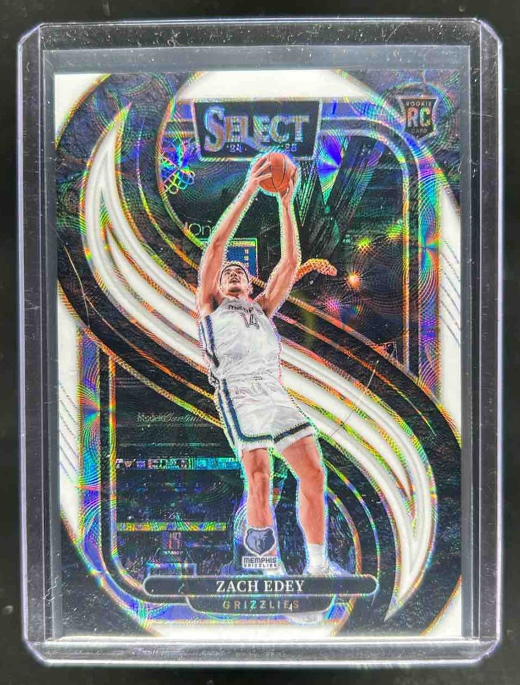2024-25 Select Zach Edey Premier RC White Scope Prizm #26/35 Grizzlies
