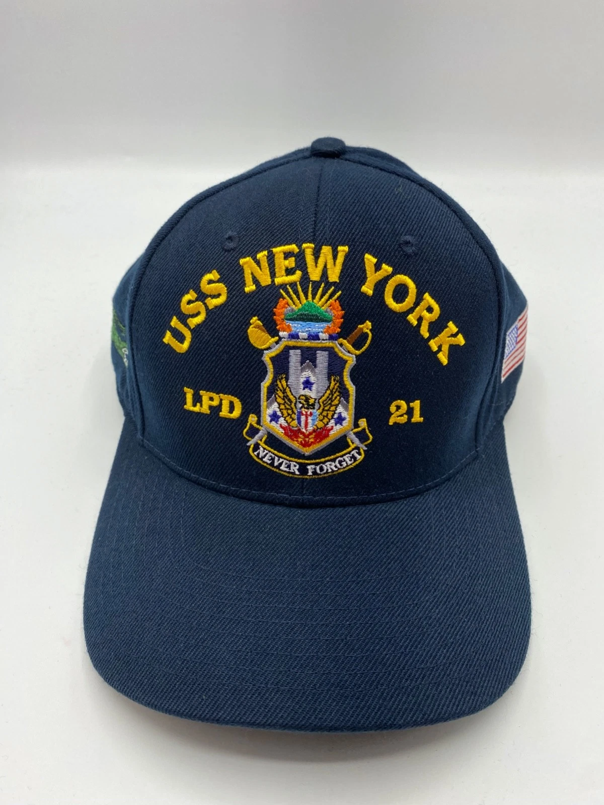 The Corps USS New York LPD 21 Logo Blue Baseball Cap Hat One Size