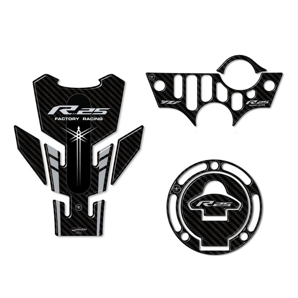 Kit 3 3D Gelaufkleber Schutz FüR Motorrad Kompatibel Mit Yamaha YZF R25 2019-25-image