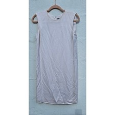 Vintage 90s Gianni Versace Dress 38 Small Ivory Sleeveless Mini Quiet Luxury