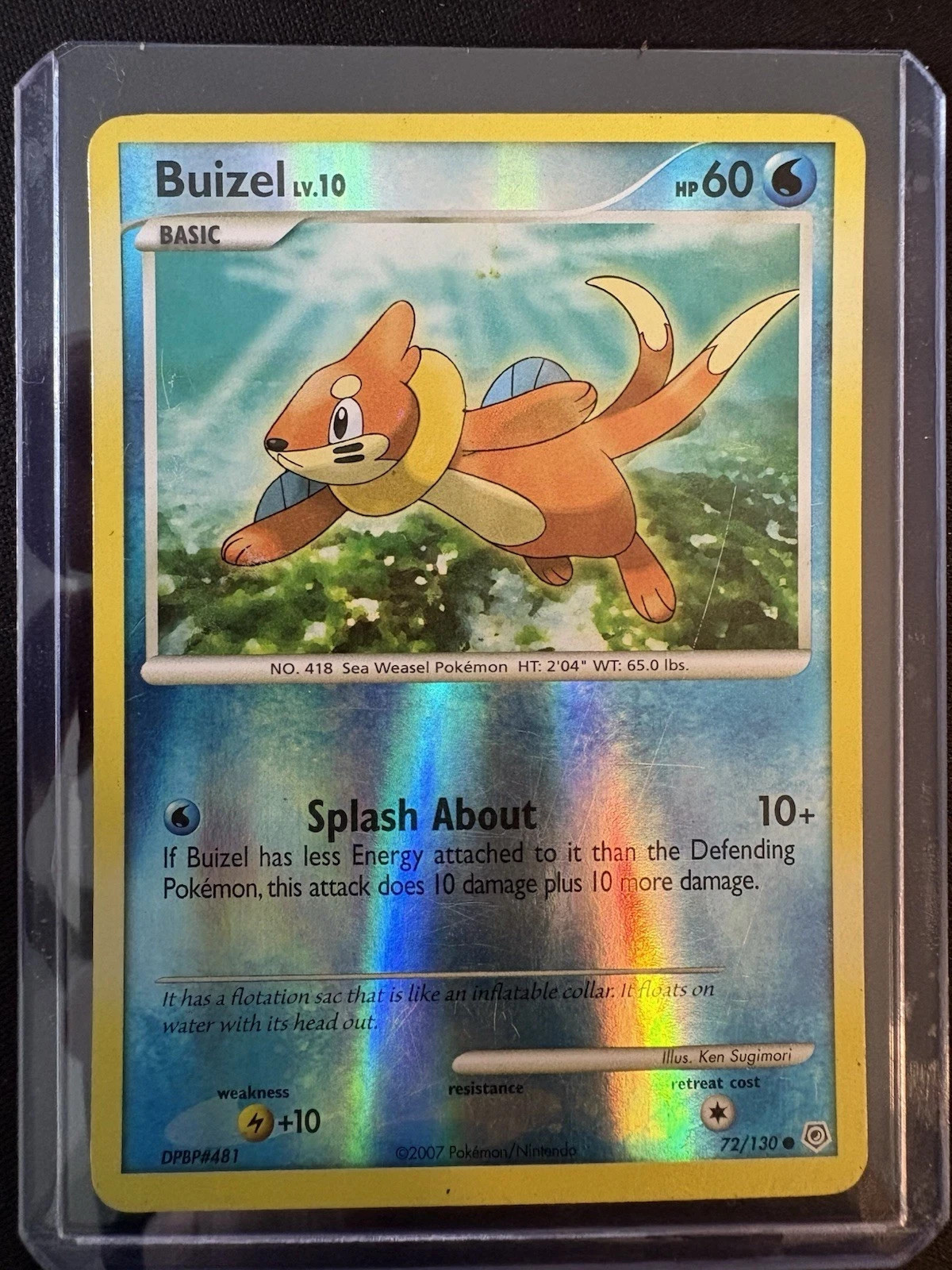 Buizel 72/130 Diamond and Pearl Reverse Holo