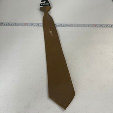 Vintage Towncraft Pennys Snapper Clip On Tie Bronze Brown Embroidered Swirl MCM