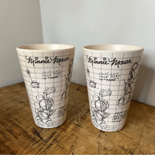 Disney Minnie Mouse Artist Sketchbook Characters Print 5" Cups Set of 2