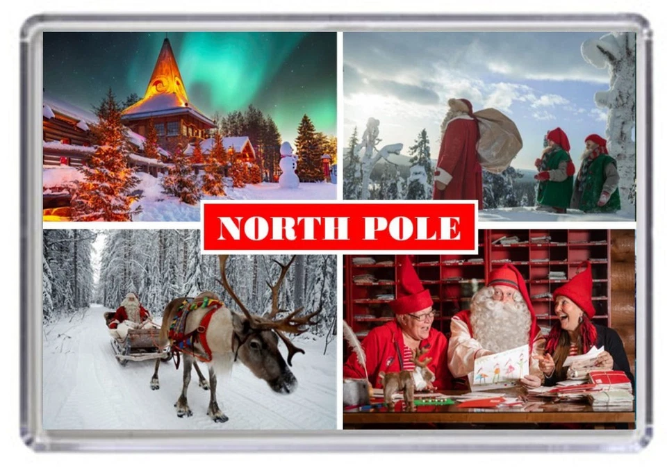 North pole Lapland Santas Village Fridge Magnet 01