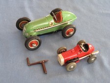 LOT OF 2 SCHUCO WIND UP RACE CARS (MERCEDES 1050 & MICRO RACER 1041) WORKING