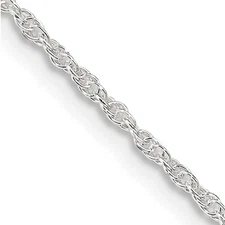 1.6mm, Sterling Silver Solid Loose Rope Chain Necklace