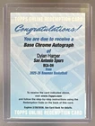 Dylan Harper 2025 Bowman Chrome #BCA-DH Auto Rookie RC H1