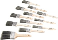 12 x ProDec Trade Decorators Paint Brush Synthetic Brushes DIY Set Wood Metal
