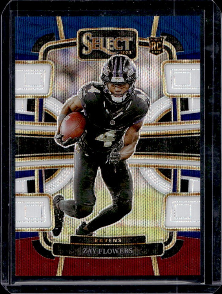 2023 Select Zay Flowers Tri Color Prizms Rookie RC Concourse #/259
