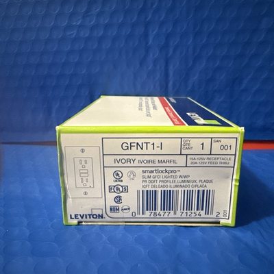 #ad Leviton GFNT1 I Ivory Self Test SmartlockPro Slim GFCI Non Tamper Resistant 1 Ct $19.99