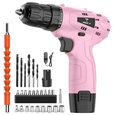Cordless Drill Set,12V Power Drill Set with Battery and Charger, Electric Driver
