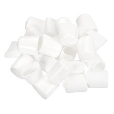 100pcs Rubber End Caps 19mm 3/4" ID Vinyl Round Tube Bolt Cap Cover White
