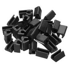 30Pcs 6mm ID Plastic Kitchen Sink Rack Feet Replacement Black