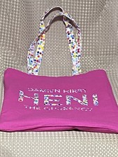 New Heni Damien Hirst The Currency Pink  Reversible Tote Shoulder Canvas Bag