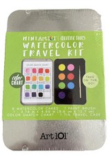 Watercolor Paint Art 101 Mini Travel Kit Creative Tools In Storage Tin 1