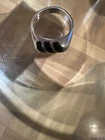 Vintage Mexican Silver And Onyx Women’s Ring Size 7