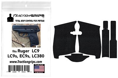 Tractiongrips rubber gun grip tape overlay for Ruger LC9, LC9S, EC9S, LC380
