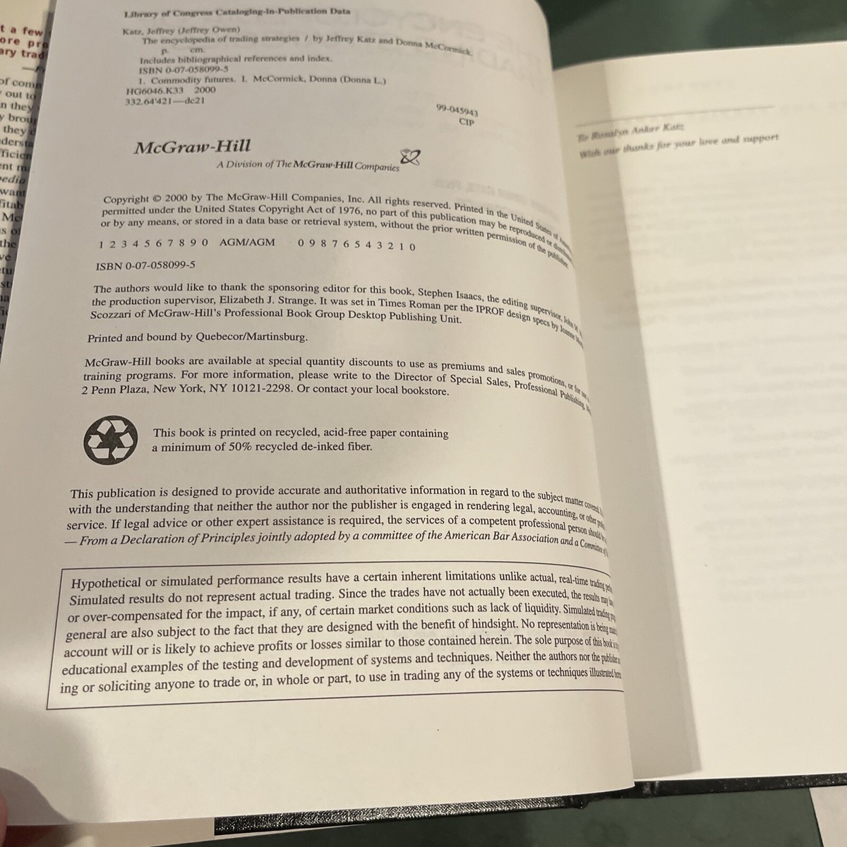 Encyclopedia of Trading Strategies by Donna McCormick and Jeffrey